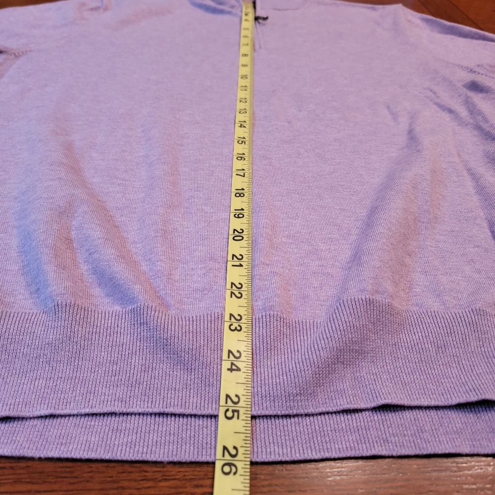 Brooks Brothers Supima Cotton Purple 3/4 Zip Sweater Large - Picture 8 of 8